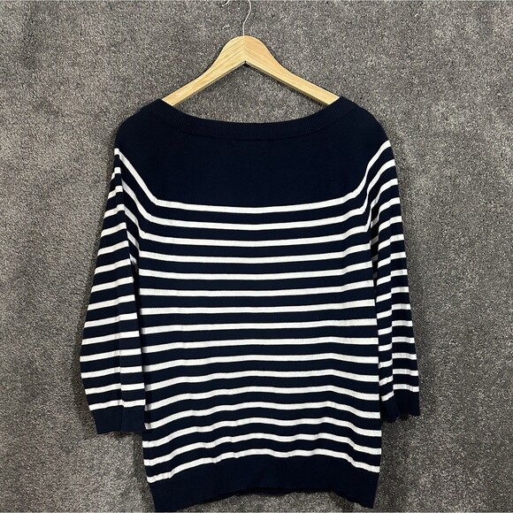 Ralph Lauren Womens Sweater Blue & White Large - Picture 2 of 8